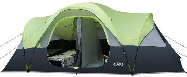 Main image of Camping Tent 10-Person-Family Tents, Parties, Music Festival Tent, Big, Easy Up, 5 Large Mesh Windows, Double Layer, 2 Room, Waterproof, Weather Resistant, 18ft x 9ft x78in