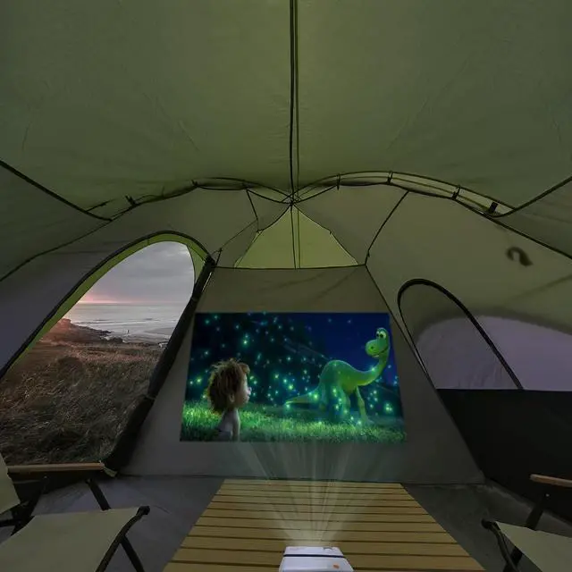Alt view image 4 of 7 - Camping Tent 10-Person-Family Tents, Parties, Music Festival Tent, Big, Easy Up, 5 Large Mesh Windows, Double Layer, 2 Room, Waterproof, Weather Resistant, 18ft x 9ft x78in
