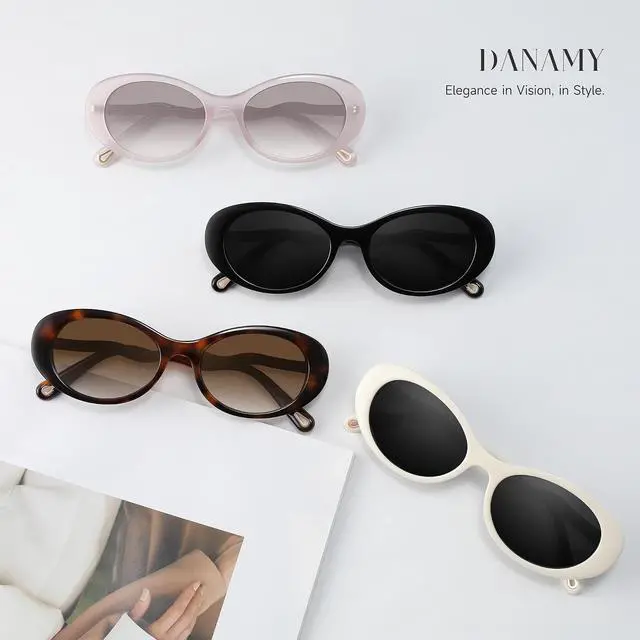 Alt view image 7 of 7 - Sunglasses Womens Retro Oval Sunglasses for Women 90s Vintage Lightweight UV400 Protection Trendy Shades