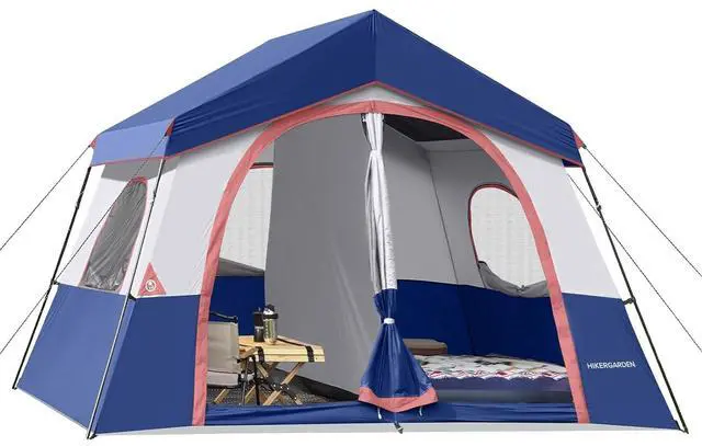 Main image of 6-8 Person Camping Tent - Portable Family Cabin Tent for Camp, Windproof Fabric Camp Tent Outdoor for Hiking, Backpacking, Traveling