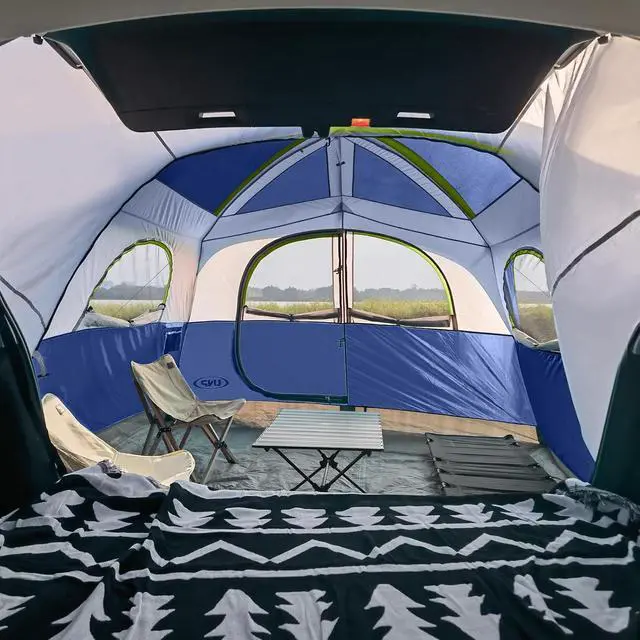 Alt view image 5 of 7 - SUV Tent for Camping, 6-Person SUV Tailgate Tent - Easy Set Up with Rainfly, 10'x9'x78in(H)