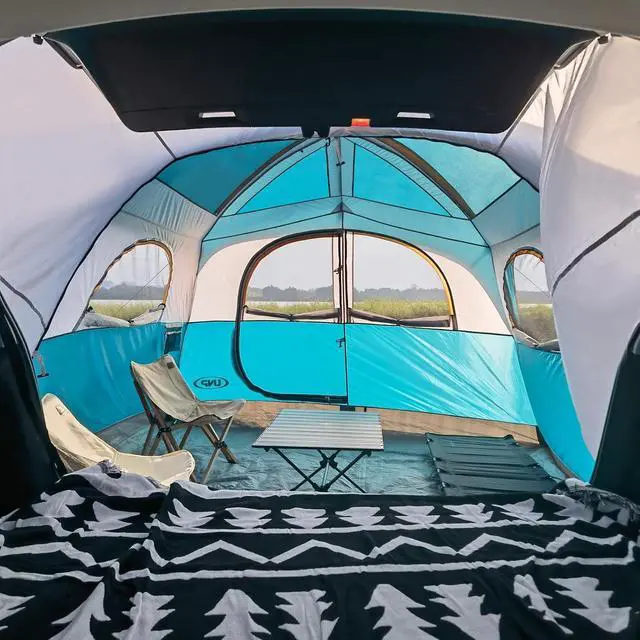 Alt view image 5 of 7 - SUV Tent for Camping, 6-Person SUV Tailgate Tent - Easy Set Up with Rainfly, 10'x9'x78in(H)