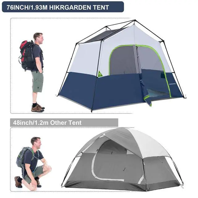 Alt view image 4 of 6 - 6-8 Person Camping Tent - Portable Family Cabin Tent for Camp, Windproof Fabric Camp Tent Outdoor for Hiking, Backpacking, Traveling