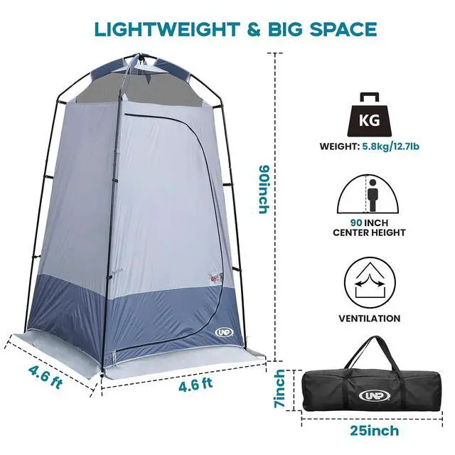 Alt view image 2 of 6 - Shower Tent, Outdoor Camping Privacy Shelter-Dressing Changing Room-Portable Toilet Tent for Hiking Sun Shelter Picnic Fishing