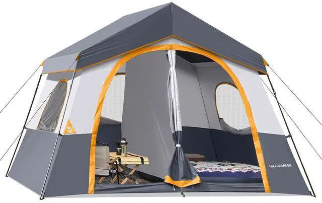 Main image of 6-8 Person Camping Tent - Portable Family Cabin Tent for Camp, Windproof Fabric Camp Tent Outdoor for Hiking, Backpacking, Traveling