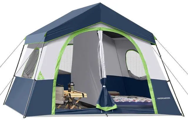 Main image of 6-8 Person Camping Tent - Portable Family Cabin Tent for Camp, Windproof Fabric Camp Tent Outdoor for Hiking, Backpacking, Traveling