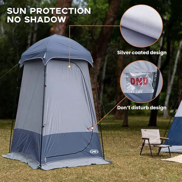 Alt view image 6 of 6 - Shower Tent, Outdoor Camping Privacy Shelter-Dressing Changing Room-Portable Toilet Tent for Hiking Sun Shelter Picnic Fishing