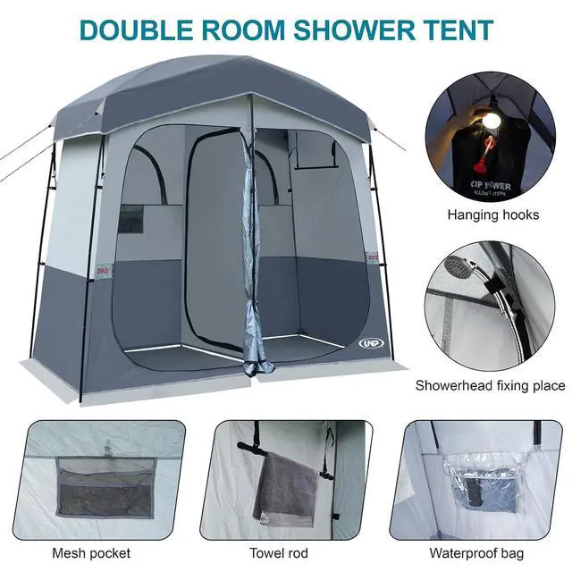 Alt view image 3 of 7 - Shower Tent, Outdoor Camping Privacy Shelter-Dressing Changing Room-Portable Toilet Tent for Hiking Sun Shelter Picnic Fishing