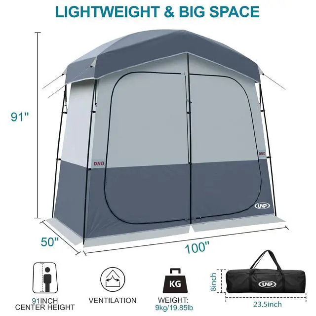 Alt view image 2 of 7 - Shower Tent, Outdoor Camping Privacy Shelter-Dressing Changing Room-Portable Toilet Tent for Hiking Sun Shelter Picnic Fishing