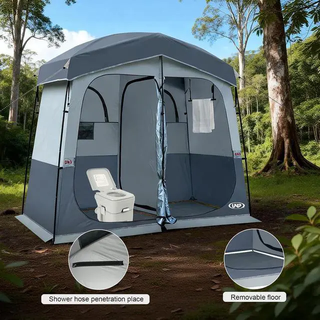 Alt view image 4 of 7 - Shower Tent, Outdoor Camping Privacy Shelter-Dressing Changing Room-Portable Toilet Tent for Hiking Sun Shelter Picnic Fishing