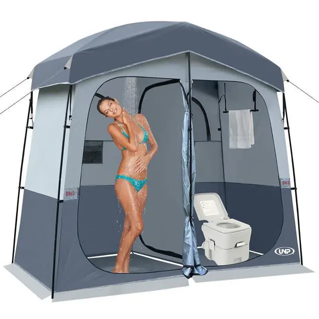 Alt view image 7 of 7 - Shower Tent, Outdoor Camping Privacy Shelter-Dressing Changing Room-Portable Toilet Tent for Hiking Sun Shelter Picnic Fishing