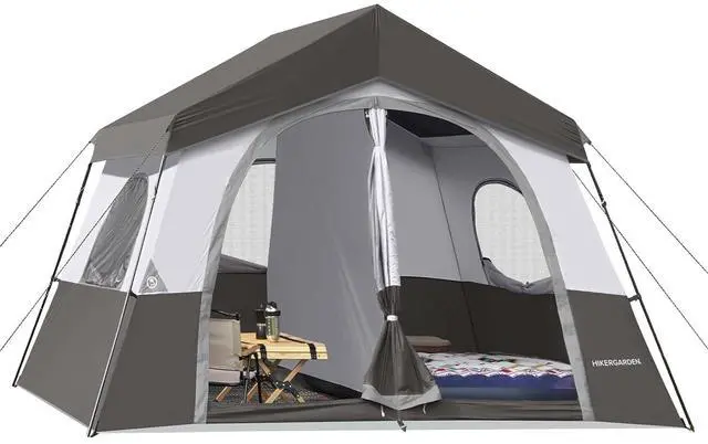 Main image of 6-8 Person Camping Tent - Portable Family Cabin Tent for Camp, Windproof Fabric Camp Tent Outdoor for Hiking, Backpacking, Traveling