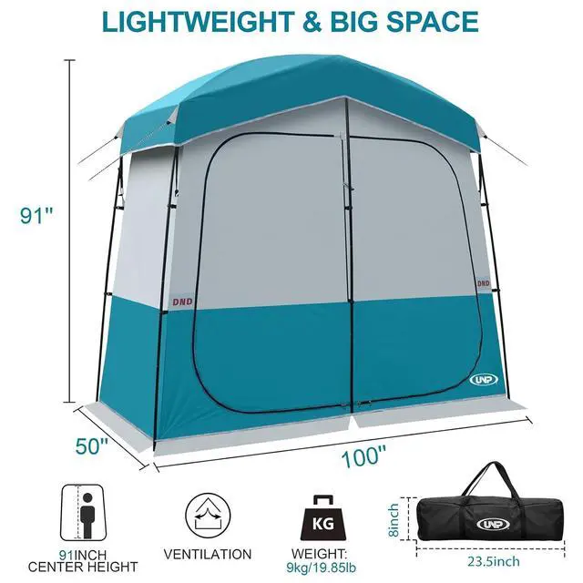 Alt view image 2 of 7 - Shower Tent, Outdoor Camping Privacy Shelter-Dressing Changing Room-Portable Toilet Tent for Hiking Sun Shelter Picnic Fishing