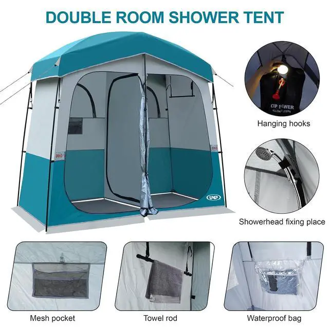 Alt view image 3 of 7 - Shower Tent, Outdoor Camping Privacy Shelter-Dressing Changing Room-Portable Toilet Tent for Hiking Sun Shelter Picnic Fishing