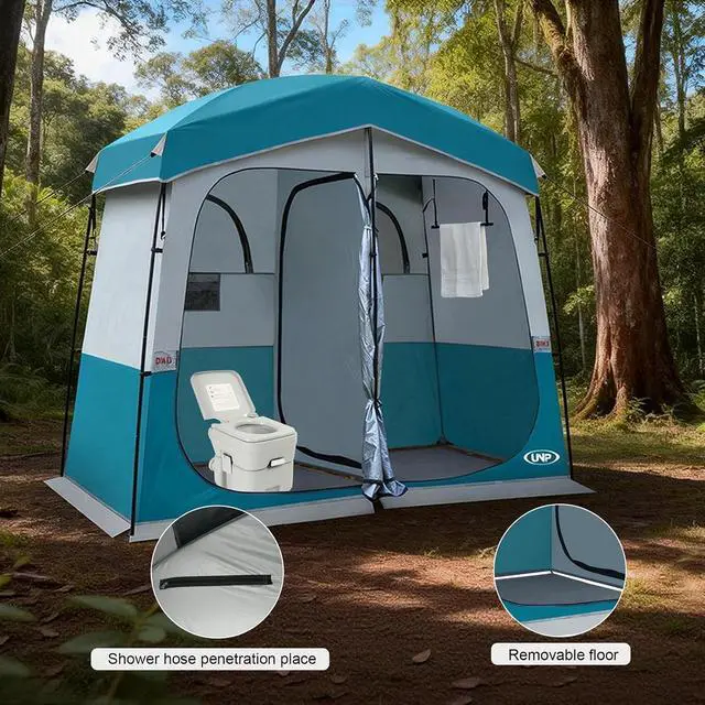 Alt view image 4 of 7 - Shower Tent, Outdoor Camping Privacy Shelter-Dressing Changing Room-Portable Toilet Tent for Hiking Sun Shelter Picnic Fishing