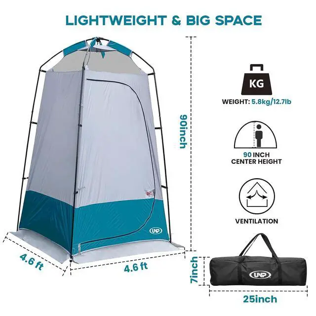Alt view image 2 of 6 - Shower Tent, Outdoor Camping Privacy Shelter-Dressing Changing Room-Portable Toilet Tent for Hiking Sun Shelter Picnic Fishing