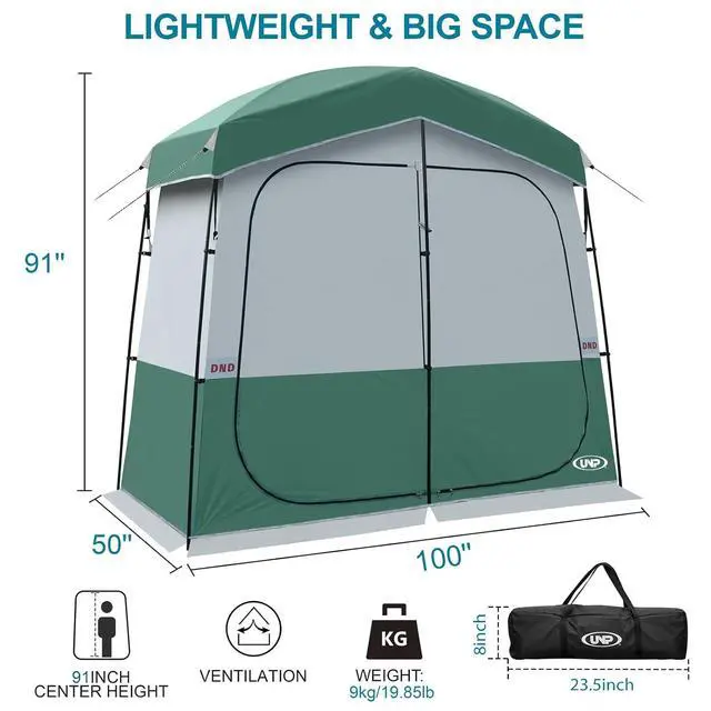 Alt view image 2 of 7 - Shower Tent, Outdoor Camping Privacy Shelter-Dressing Changing Room-Portable Toilet Tent for Hiking Sun Shelter Picnic Fishing