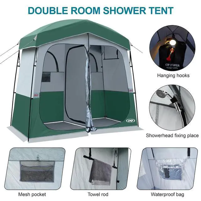 Alt view image 3 of 7 - Shower Tent, Outdoor Camping Privacy Shelter-Dressing Changing Room-Portable Toilet Tent for Hiking Sun Shelter Picnic Fishing