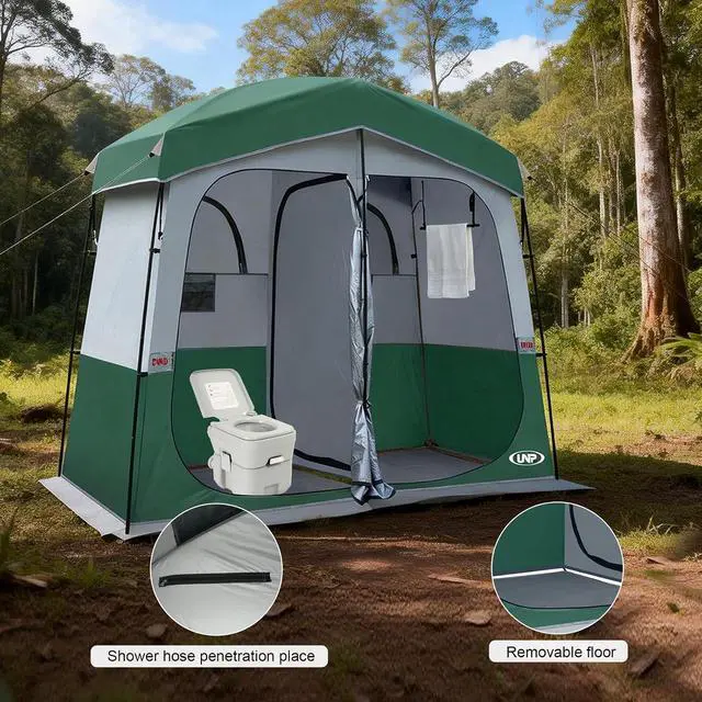 Alt view image 4 of 7 - Shower Tent, Outdoor Camping Privacy Shelter-Dressing Changing Room-Portable Toilet Tent for Hiking Sun Shelter Picnic Fishing