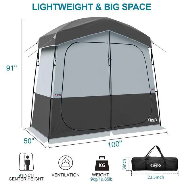 Alt view image 2 of 7 - Shower Tent, Outdoor Camping Privacy Shelter-Dressing Changing Room-Portable Toilet Tent for Hiking Sun Shelter Picnic Fishing