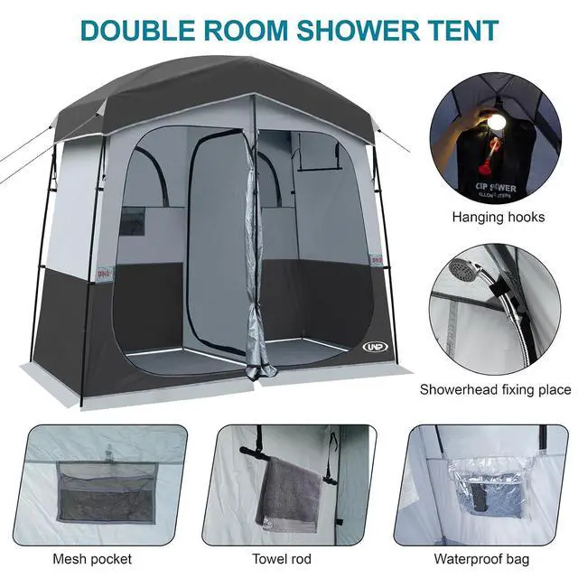 Alt view image 3 of 7 - Shower Tent, Outdoor Camping Privacy Shelter-Dressing Changing Room-Portable Toilet Tent for Hiking Sun Shelter Picnic Fishing