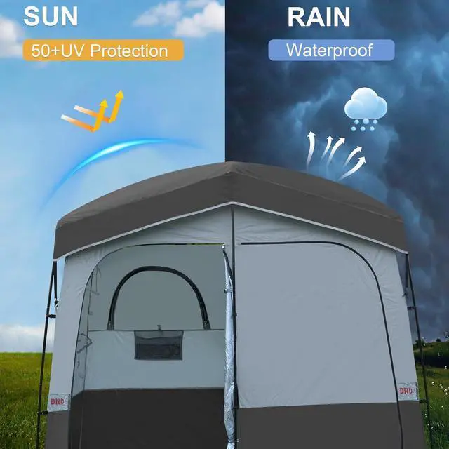 Alt view image 6 of 7 - Shower Tent, Outdoor Camping Privacy Shelter-Dressing Changing Room-Portable Toilet Tent for Hiking Sun Shelter Picnic Fishing