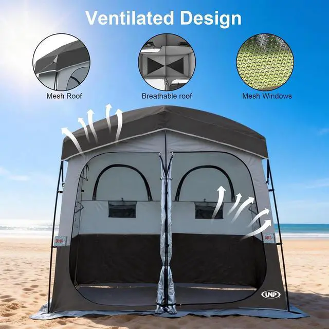Alt view image 5 of 7 - Shower Tent, Outdoor Camping Privacy Shelter-Dressing Changing Room-Portable Toilet Tent for Hiking Sun Shelter Picnic Fishing
