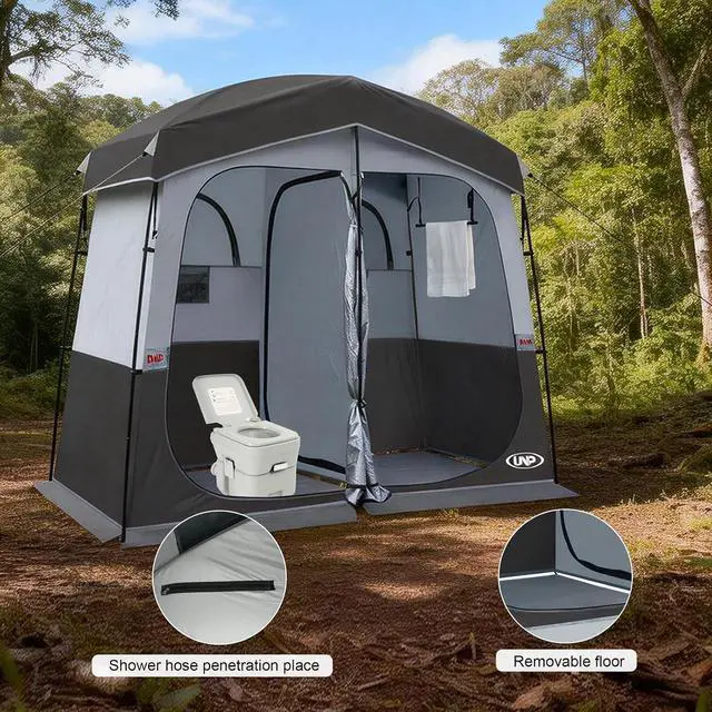 Alt view image 4 of 7 - Shower Tent, Outdoor Camping Privacy Shelter-Dressing Changing Room-Portable Toilet Tent for Hiking Sun Shelter Picnic Fishing