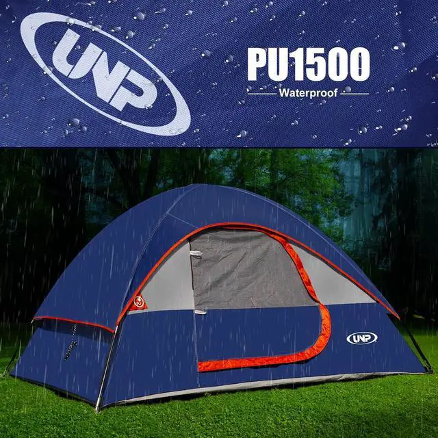 Alt view image 5 of 6 - Camping Tent 2-4 Person, Waterproof Windproof Tent with Rainfly Easy Set up-Portable Dome Tents for Camping