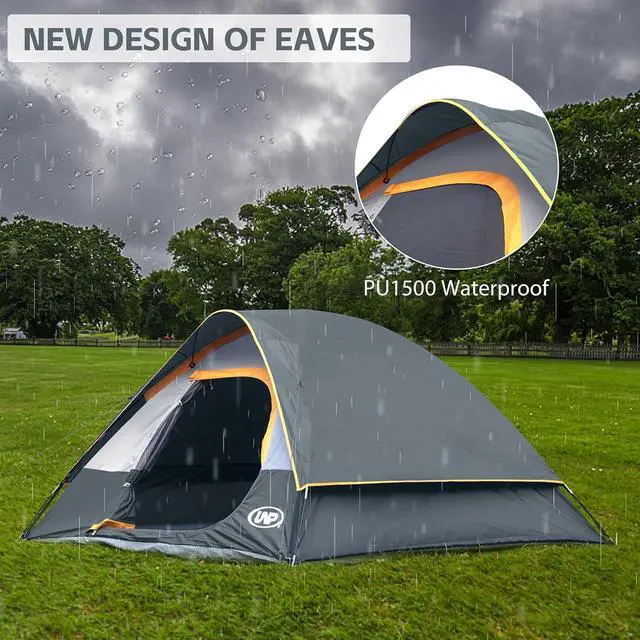 Alt view image 6 of 7 - Camping Tent 2-4 Person, Waterproof Windproof Tent with Rainfly Easy Set up-Portable Dome Tents for Camping