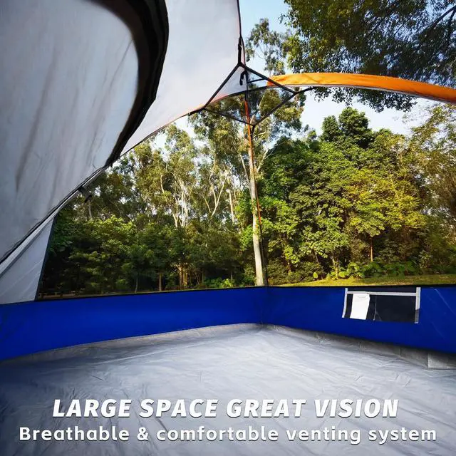 Alt view image 3 of 7 - Camping Tent 2-4 Person, Waterproof Windproof Tent with Rainfly Easy Set up-Portable Dome Tents for Camping