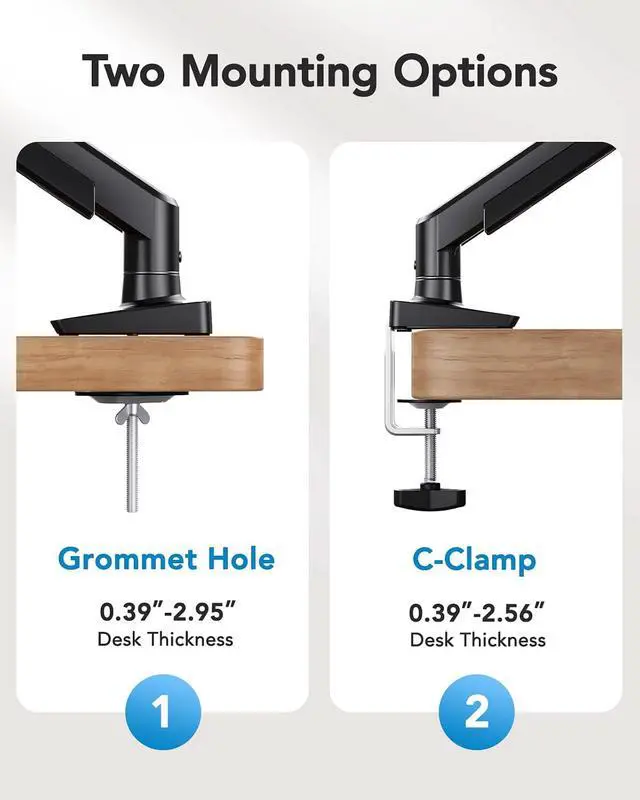 Alt view image 7 of 7 - 2 in 1 Function Laptop Mount with Tray, Fits 13-34 Monitors & Up to 17 Notebook, Ergonomic Laptop Arm with Full Motion Adjustment, Laptop Stand for Desk, VESA 75x75mm/100x100mm