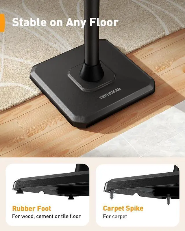 Alt view image 5 of 7 - Speaker Stands Compatible with Sonos Era 100, One, One SL, Play:1, 32-43 Height Adjustable Floor Speaker Stand, Surround Sound Speaker Stand with Cable Management up to 13.2 lbs, PGSS13