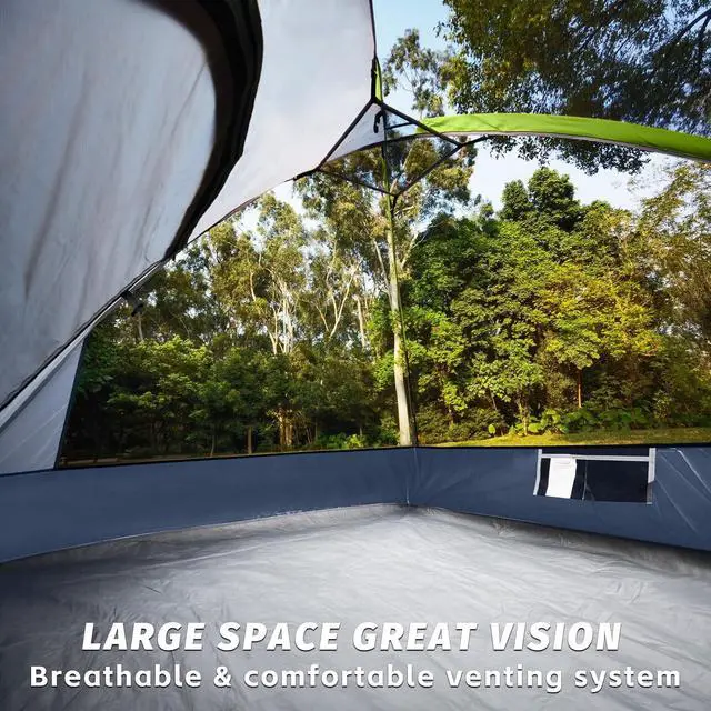 Alt view image 5 of 7 - Camping Tent 2-4 Person, Waterproof Windproof Tent with Rainfly Easy Set up-Portable Dome Tents for Camping