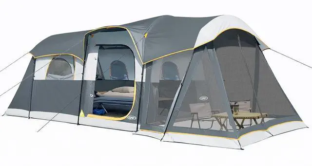 Main image of Camping Tent 8 Person Waterproof Big Tunnel Tent with Screen Porch,Family Outdoor Large Tents for Camping 20' x 9' x 80in(H)