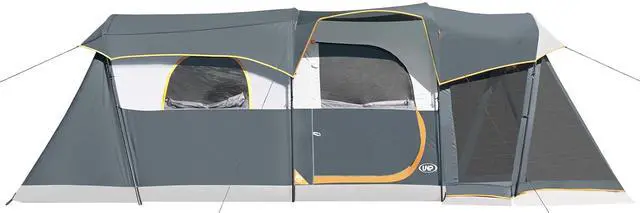 Alt view image 2 of 7 - Camping Tent 8 Person Waterproof Big Tunnel Tent with Screen Porch,Family Outdoor Large Tents for Camping 20' x 9' x 80in(H)