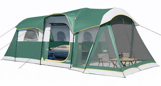 Main image of Camping Tent 8 Person Waterproof Big Tunnel Tent with Screen Porch,Family Outdoor Large Tents for Camping 20' x 9' x 80in(H)