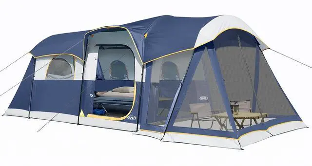 Main image of Camping Tent 8 Person Waterproof Big Tunnel Tent with Screen Porch,Family Outdoor Large Tents for Camping 20' x 9' x 80in(H)
