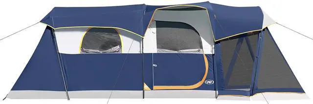 Alt view image 2 of 7 - Camping Tent 8 Person Waterproof Big Tunnel Tent with Screen Porch,Family Outdoor Large Tents for Camping 20' x 9' x 80in(H)