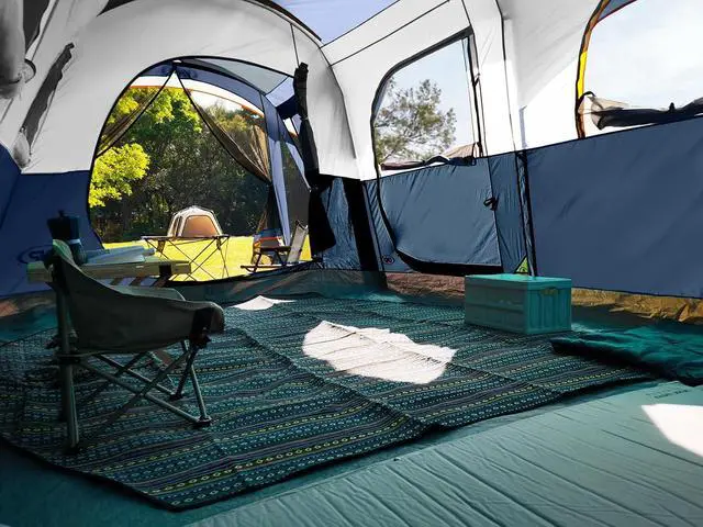 Alt view image 7 of 7 - Camping Tent 8 Person Waterproof Big Tunnel Tent with Screen Porch,Family Outdoor Large Tents for Camping 20' x 9' x 80in(H)