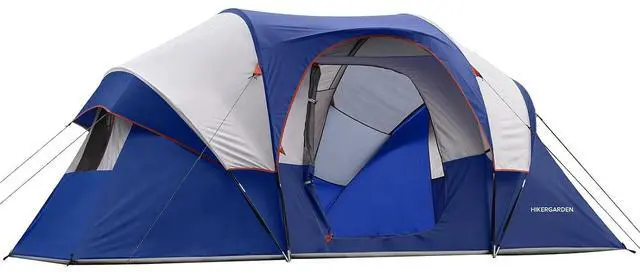 Main image of 10 Person Camping Tent - Portable Easy Set Up Family Tent for Camp, Windproof Fabric Dome Tent Outdoor for Hiking, Backpacking, Traveling-14'x11'x74in(H)