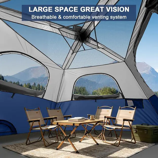 Alt view image 6 of 7 - Instant Tents for Camping 6 Person Tent Waterproof Easy Setup Sets Up Backpacking Tents with Carry Bag for Outdoor Hiking