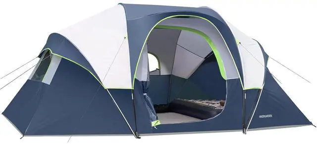 Main image of 10 Person Camping Tent - Portable Easy Set Up Family Tent for Camp, Windproof Fabric Dome Tent Outdoor for Hiking, Backpacking, Traveling-14'x11'x74in(H)