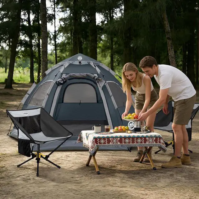 Alt view image 7 of 7 - Instant Tents for Camping 2/3/4/5 Person Tent Waterproof Easy Setup Sets Up Backpacking Tents with Carry Bag for Outdoor Hiking