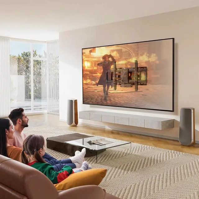 Alt view image 7 of 7 - Full Motion TV Wall Mount with Power Strip for 4290 Inch TVs up to 150 lbs, Pre-Assembled TV Mount Has Smooth Swivel, Tilt, Extension, Max VESA 600x400mm, 12/16/24 Wood Studs, PGLF11