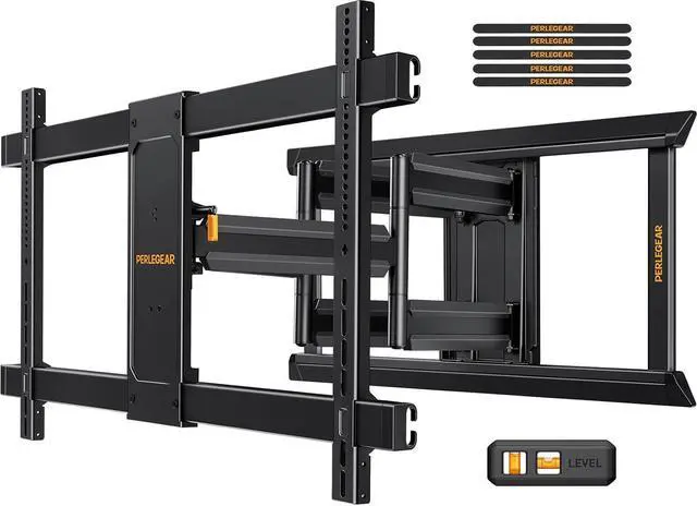 Main image of TV Wall Mount for 55-65 75 85 90 98 100 120 Inch TVs, Heavy Duty TV Mount Fits 24/18/16Wood Studs, Preassembled Full Motion TV Mount up to 225lbs, Max VESA 900x600mm, PGXLF03B