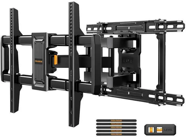 Main image of Full Motion TV Wall Mount for 4297 inch TVs up to 132 lbs, Preassembled and Telescopic Design for Easy Setup, Swivel, Tilt and Extension, Fits 16/18/24 Wood Studs, Max VESA 600x400mm