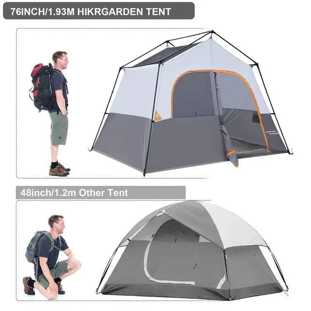 Alt view image 3 of 6 - 6-8 Person Camping Tent - Portable Family Cabin Tent for Camp, Windproof Fabric Camp Tent Outdoor for Hiking, Backpacking, Traveling