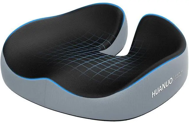 Main image of Seat Cushion for Office Chairs, Extra Large Desk Chair Cushion for Back Pain Tailbone Pain Relief, Ergonomic Memory Foam Car Seat Cushion, Wheelchair Cushions for Long Sitting, Anti-Slip Bottom