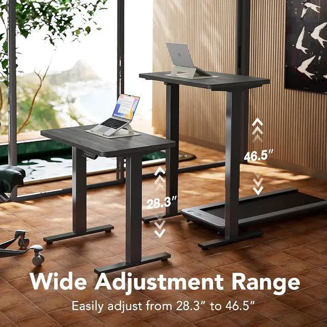 Alt view image 3 of 7 - Electric Standing Desk,63" x 28" Height Adjustable Desk, 4 Memory Height Settings, Sit to Stand Up Desk for Home Office, with Headphone Hook, Cable Manager, Grey